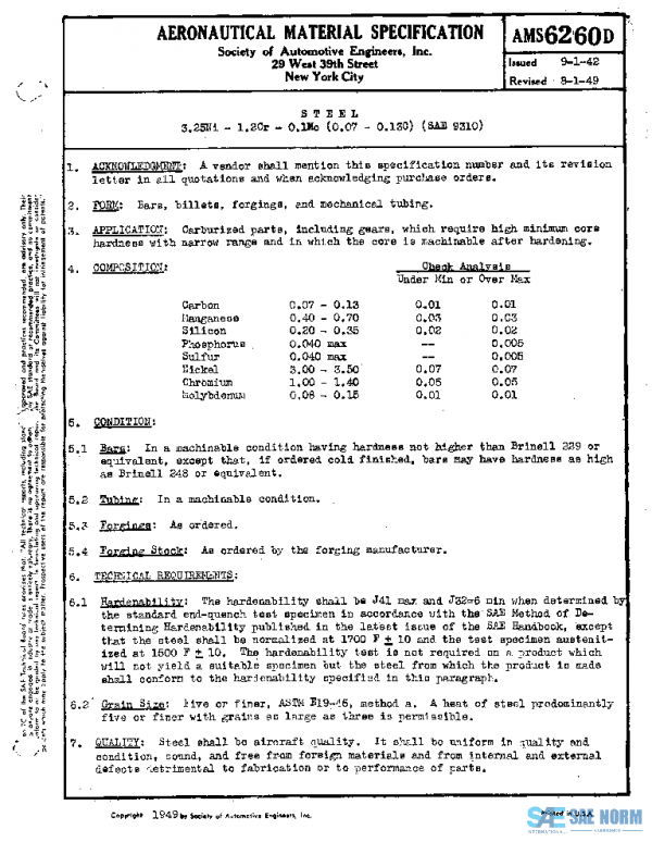 SAE AMS6260D PDF SAE AMS6260D PDF