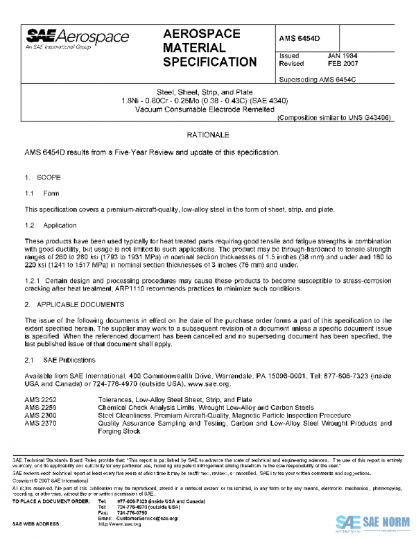 SAE AMS6454D PDF