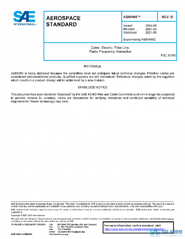 SAE AS85485D PDF SAE AS85485D PDF
