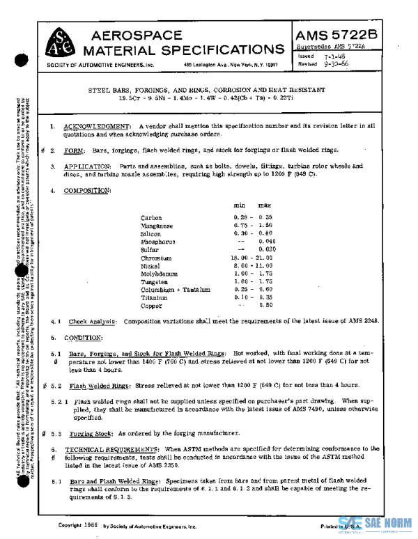 SAE AMS5722B PDF SAE AMS5722B PDF