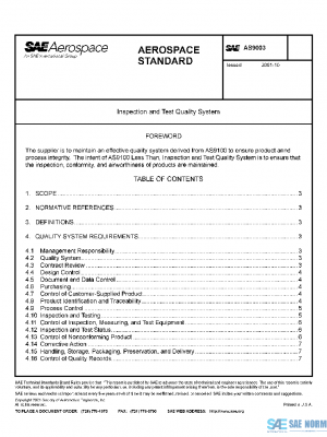 SAE AS9003 PDF