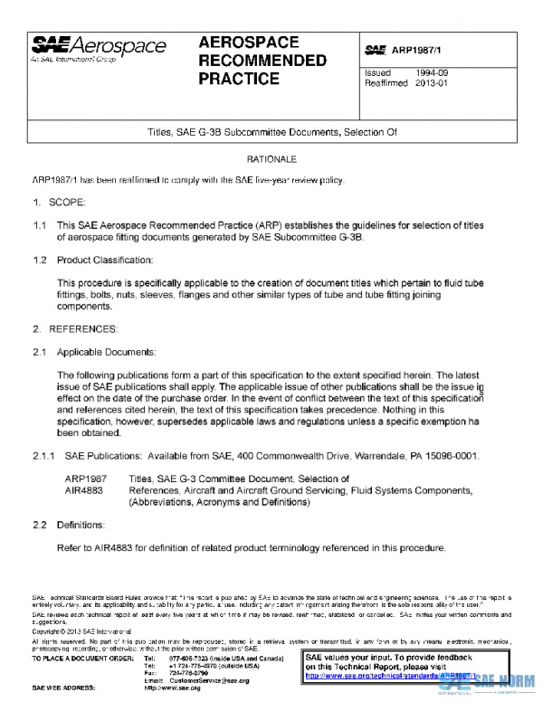 SAE ARP1987/1 PDF