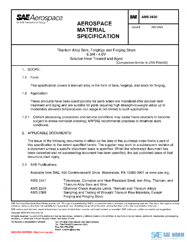 SAE AMS6930 PDF SAE AMS6930 PDF