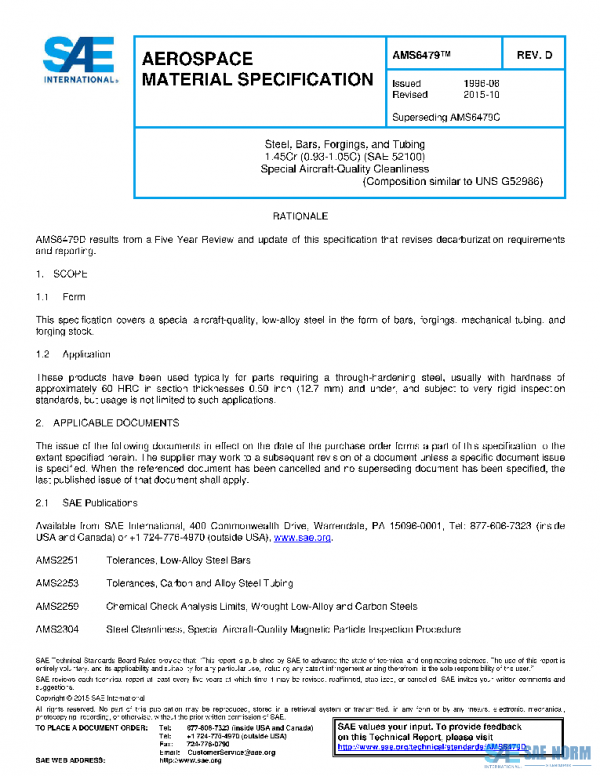 SAE AMS6479D PDF SAE AMS6479D PDF