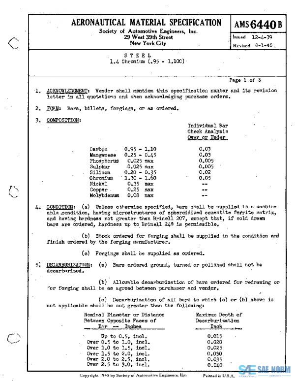 SAE AMS6440B PDF SAE AMS6440B PDF
