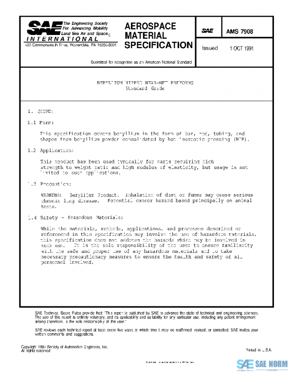 SAE AMS7908 PDF SAE AMS7908 PDF