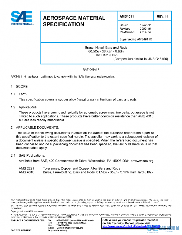 SAE AMS4611H PDF