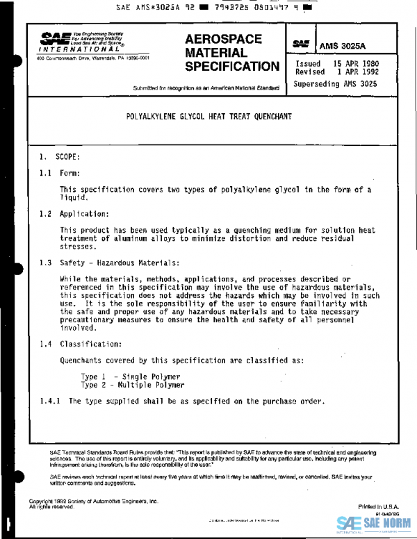 SAE AMS3025A PDF
