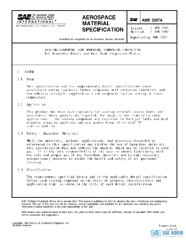 SAE AMS3267A PDF