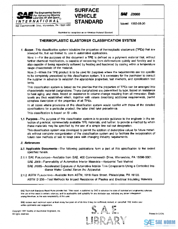 SAE J3000_199206 PDF