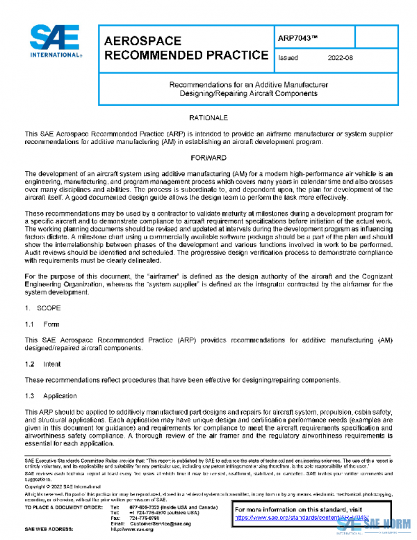 SAE ARP7043 PDF SAE ARP7043 PDF