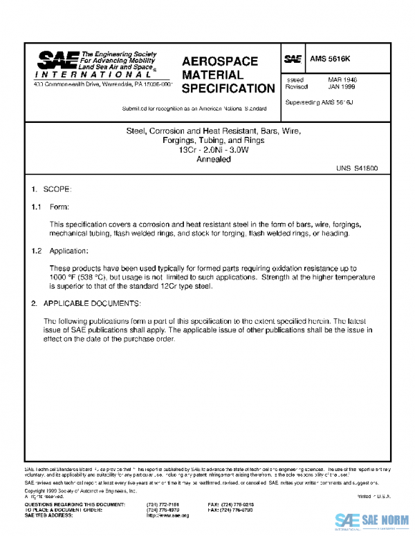 SAE AMS5616K PDF