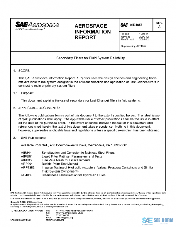SAE AIR4057A PDF