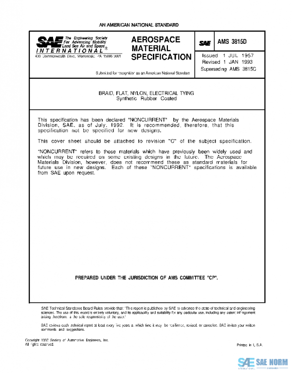 SAE AMS3815D PDF