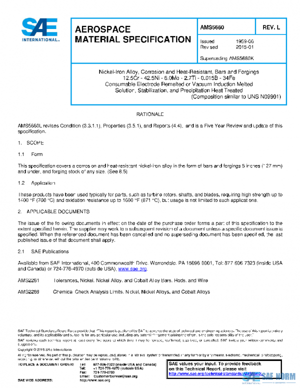 SAE AMS5660L PDF SAE AMS5660L PDF