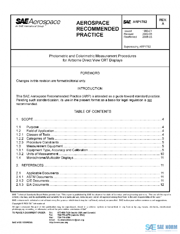 SAE ARP1782A PDF SAE ARP1782A PDF