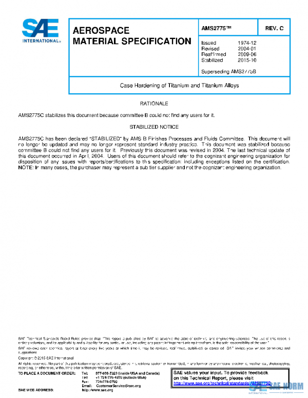 SAE AMS2775C PDF SAE AMS2775C PDF