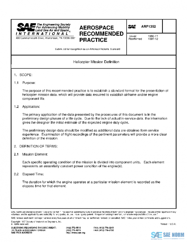 SAE ARP1352 PDF