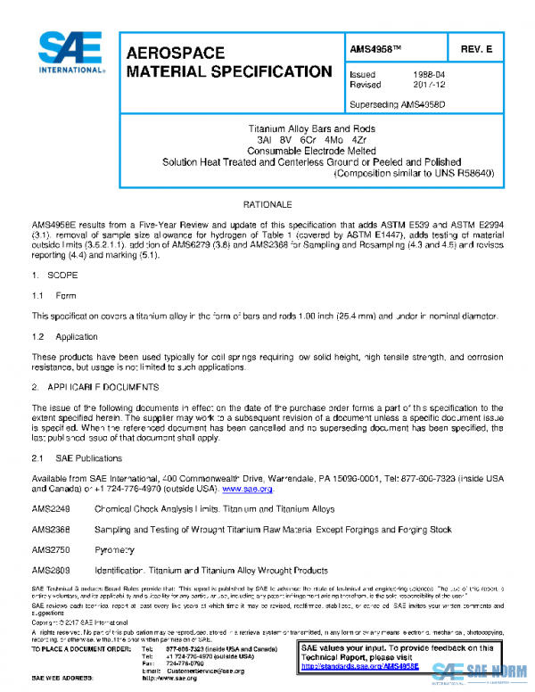 SAE AMS4958E PDF