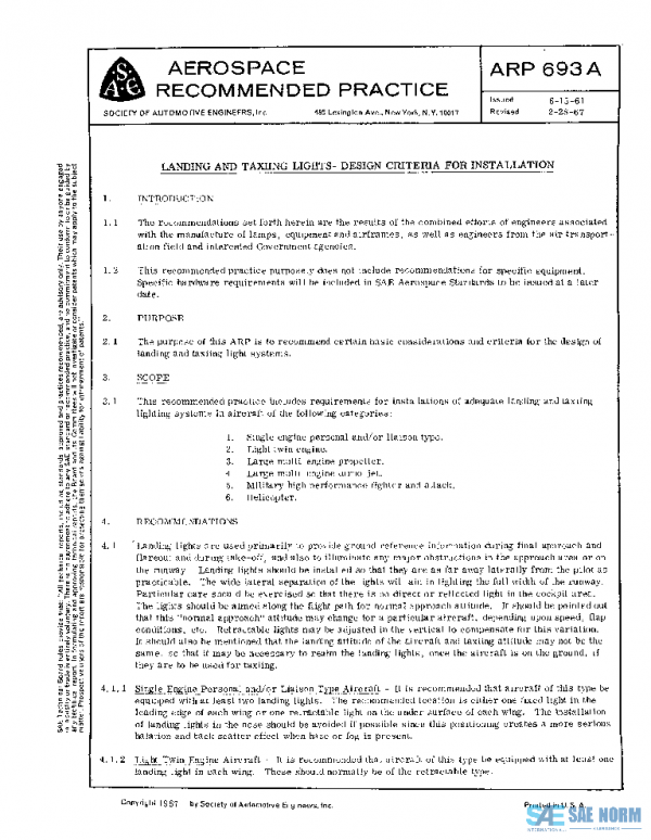 SAE ARP693A PDF SAE ARP693A PDF