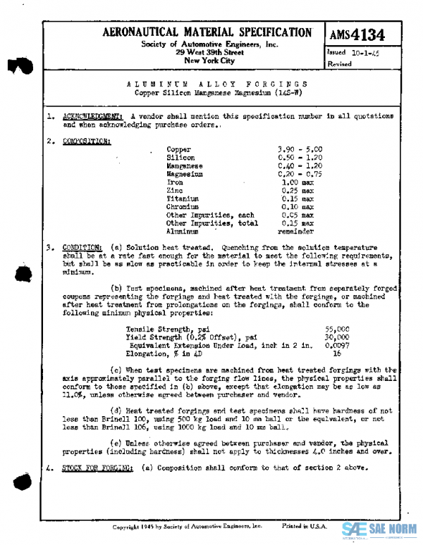 SAE AMS4134 PDF SAE AMS4134 PDF