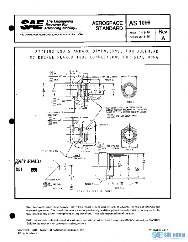SAE AS1099A PDF SAE AS1099A PDF