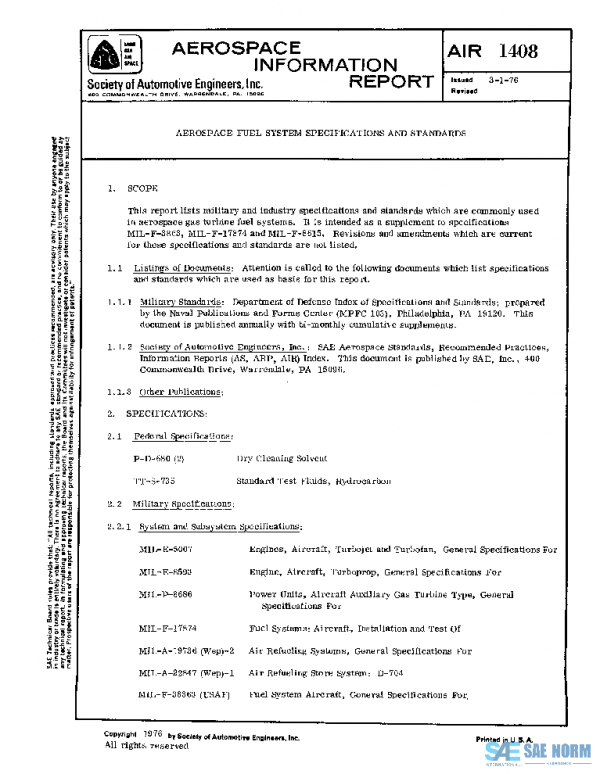 SAE AIR1408 PDF