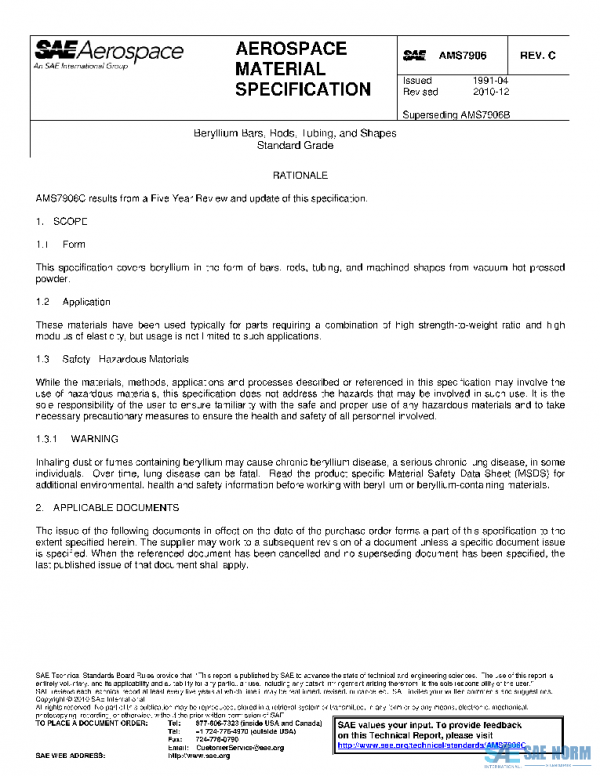 SAE AMS7906C PDF SAE AMS7906C PDF