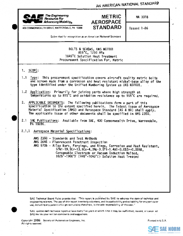 SAE MA3378 PDF SAE MA3378 PDF