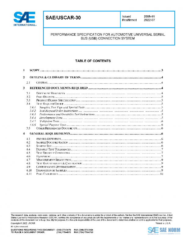 SAE USCAR30 PDF