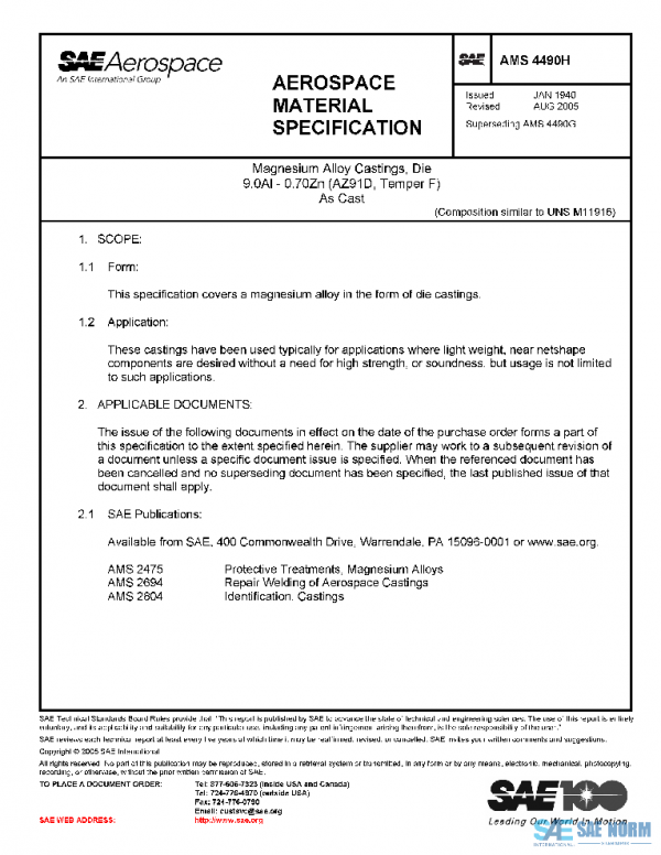 SAE AMS4490H PDF