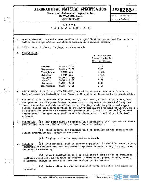 SAE AMS6263A PDF SAE AMS6263A PDF