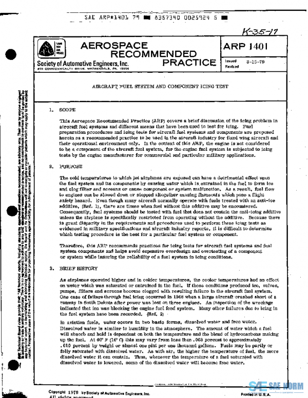 SAE ARP1401 PDF