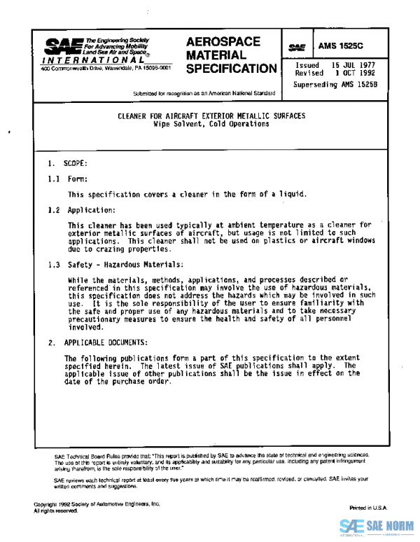 SAE AMS1525C PDF SAE AMS1525C PDF