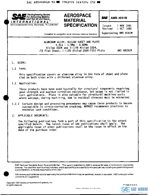 SAE AMS4041N PDF SAE AMS4041N PDF