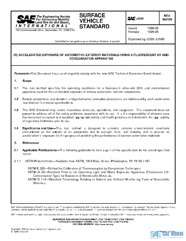 SAE J2020_199505 PDF