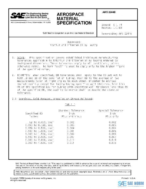 SAE AMS2244B PDF SAE AMS2244B PDF