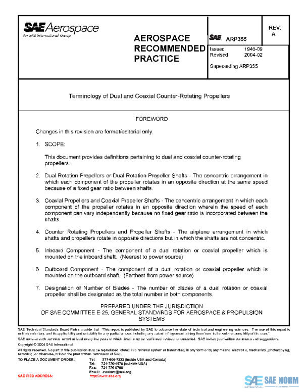 SAE ARP355A PDF SAE ARP355A PDF