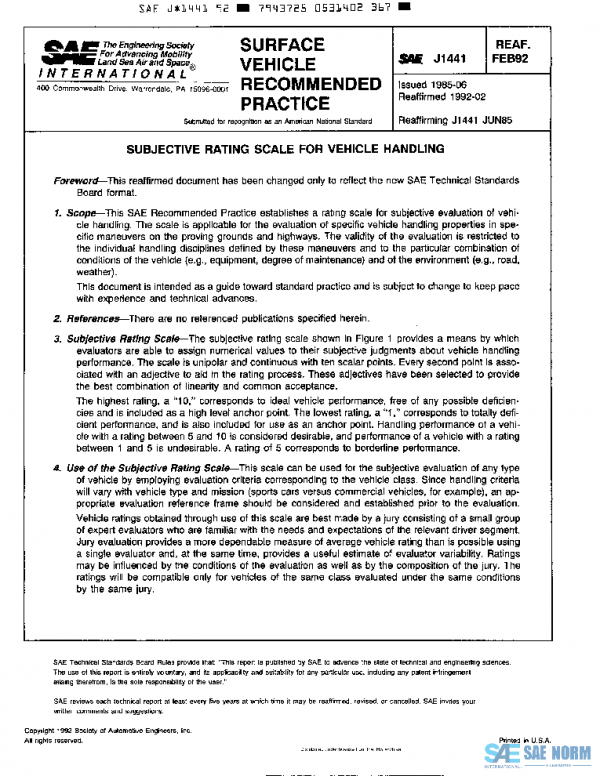 SAE J1441_199202 PDF SAE J1441_199202 PDF