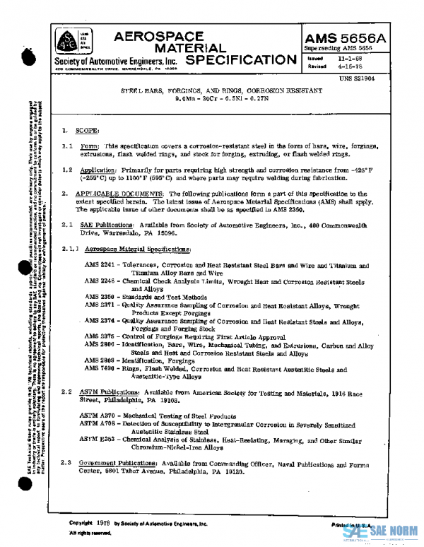 SAE AMS5656A PDF SAE AMS5656A PDF
