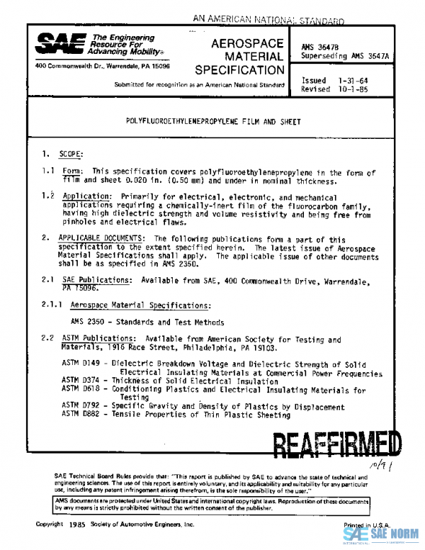 SAE AMS3647B PDF SAE AMS3647B PDF