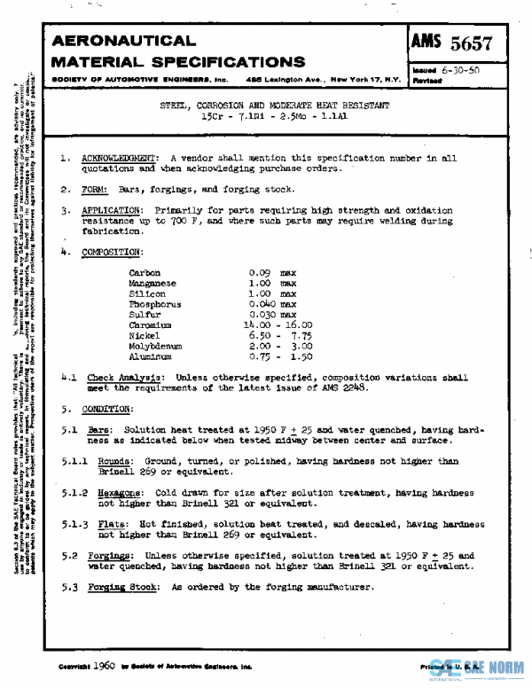 SAE AMS5657 PDF SAE AMS5657 PDF