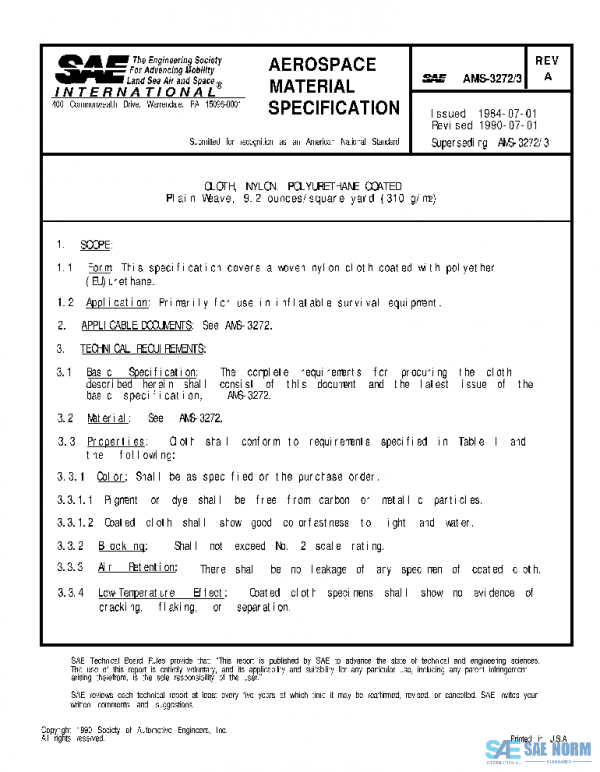 SAE AMS3272/3A PDF