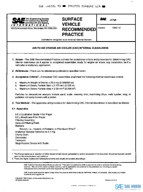 SAE J1726_199512 PDF