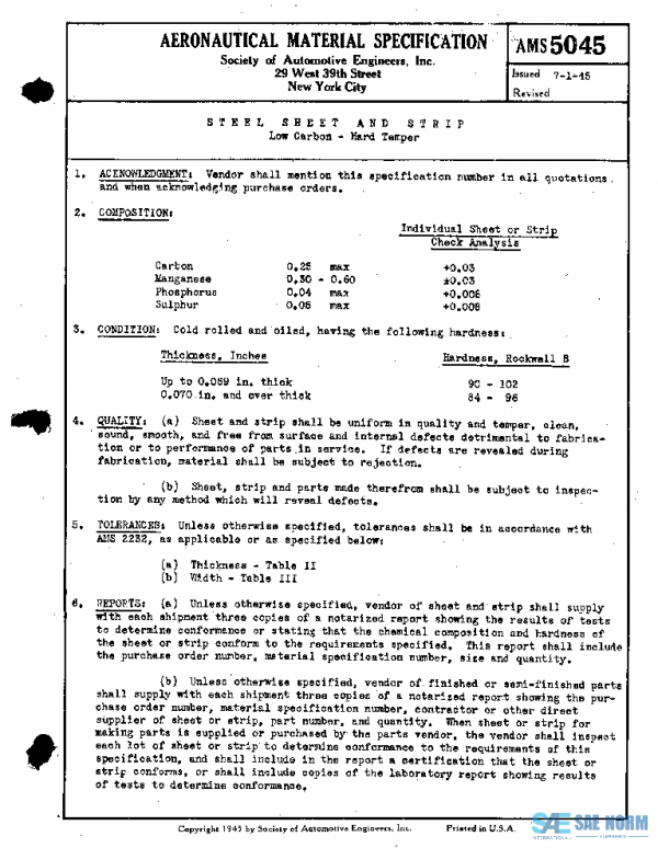 SAE AMS5045 PDF