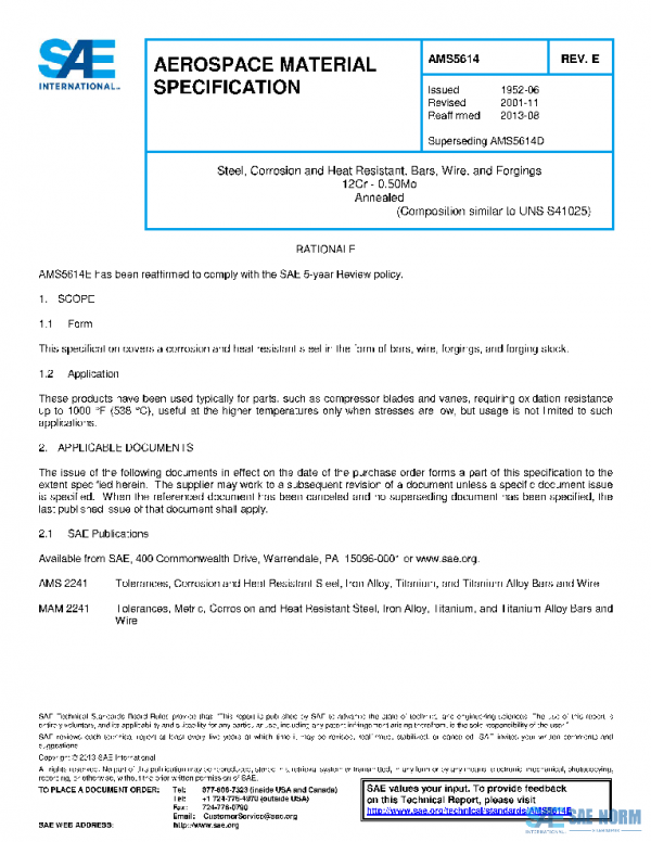 SAE AMS5614E PDF