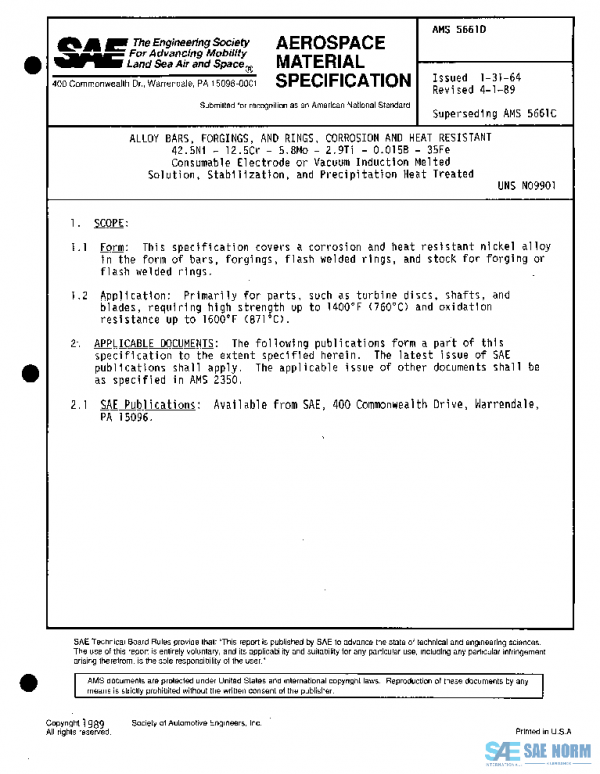 SAE AMS5661D PDF