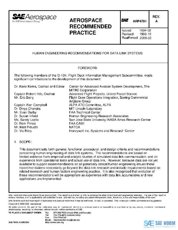 SAE ARP4791A PDF