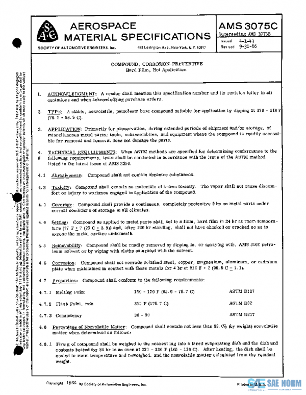 SAE AMS3075C PDF SAE AMS3075C PDF