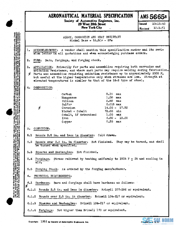 SAE AMS5665B PDF SAE AMS5665B PDF